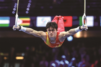 兰星宇时隔五年重夺体操世锦赛吊环金牌